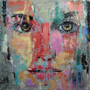 Fabio Modica | Faciem - mixed media on canvas - cm 200x155 | 75x59 inches