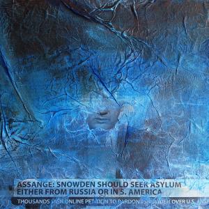 Dark asylum: acrilico e carte di riso su tela 30x40 cm. Dark asylum: acrilico e carte di riso su tela 30x40 cm.