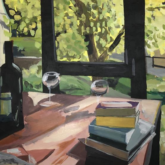 Wine and books and sunshine