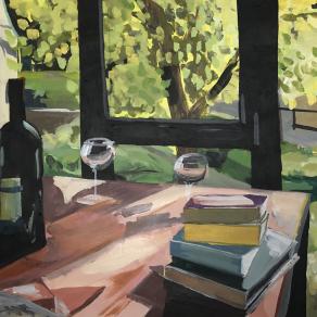 Wine and books and sunshine