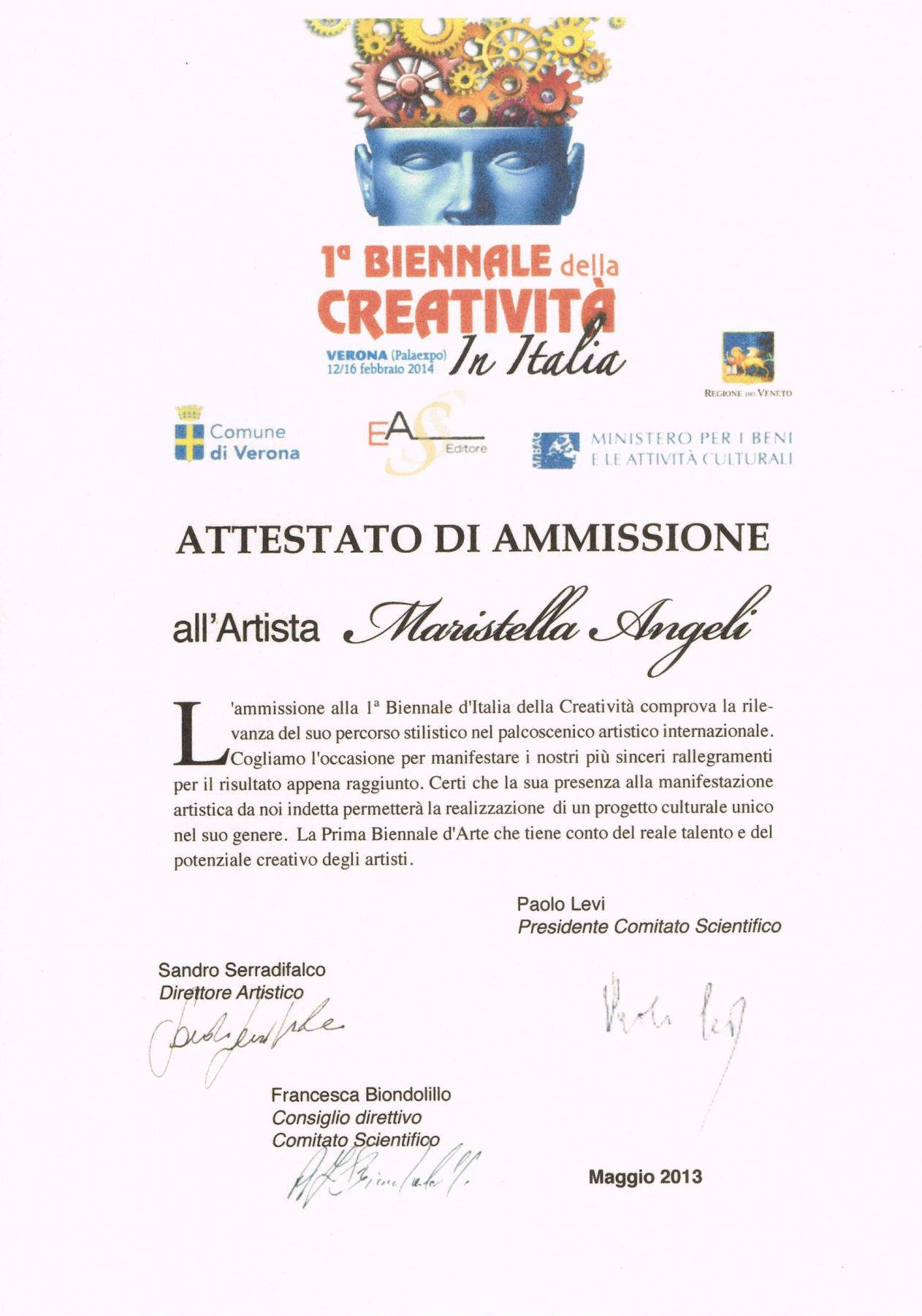 Biennale Internazionale d’Italia della Creatività, Verona
