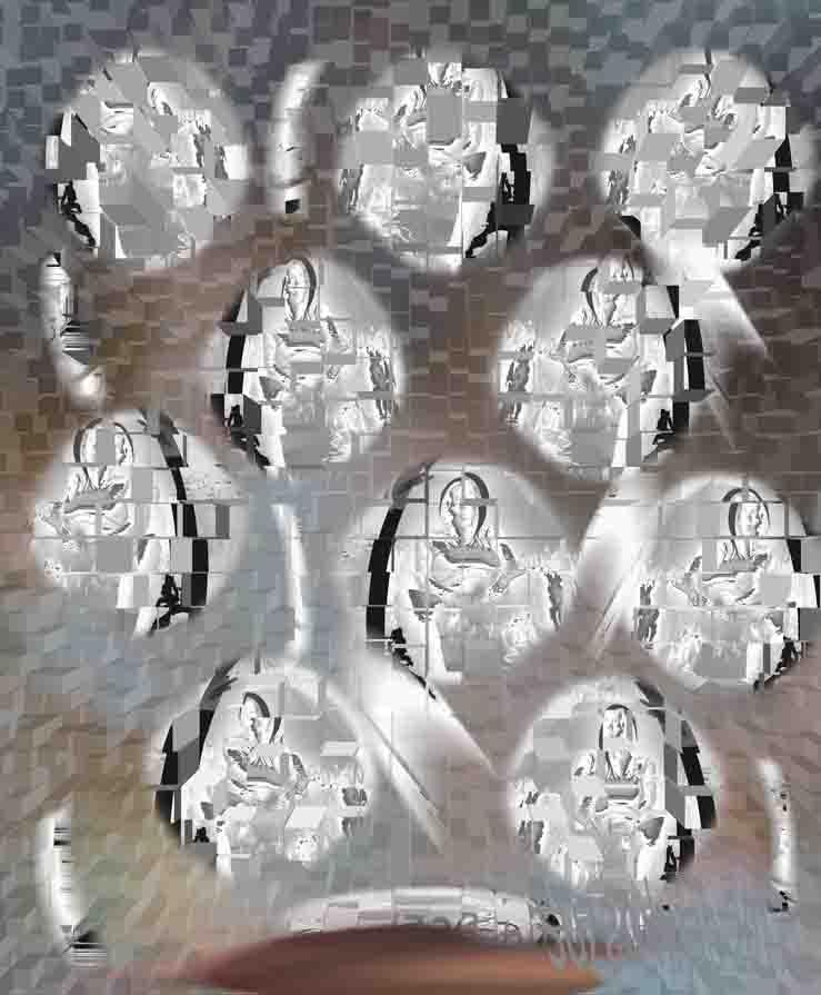 She sent us messages that the sun reflected her light / shade