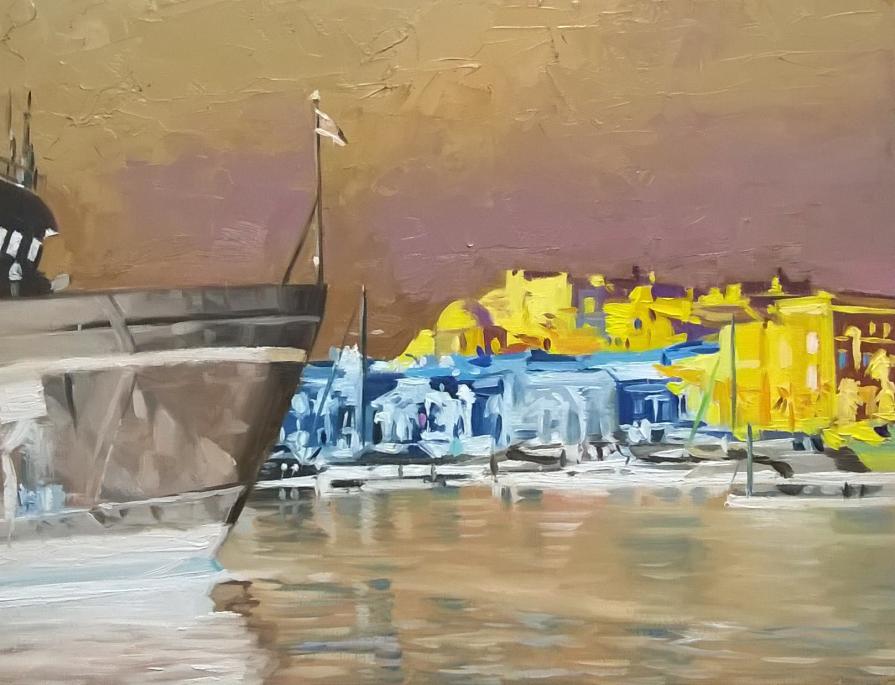 Salvo Castellese - Porto di Milazzo - olio su tavola - 31 x 24 Salvo Castellese - Porto di Milazzo - olio su tavola - 31 x 24