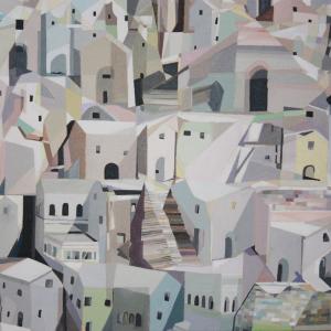 Sassi di Matera 56x40 - olio su tela - cm 40x56 