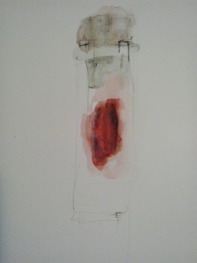 Lacerazioni ventottesimo giorno - Tecnica mista su carta 2014