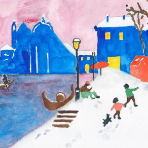 I pittori si vantano dicendo che tra le vedute di Venezia quelli che si vendono meglio sono gli acquarelli !!!