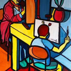 Lezioni di pittura (ciclo dei Nonni, opera 3) - Painting lessons (Grandparents’ cycle, work 3)