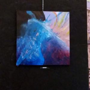 Maristella Angeli, exhibits her paintings at the "Quartino", Macerata