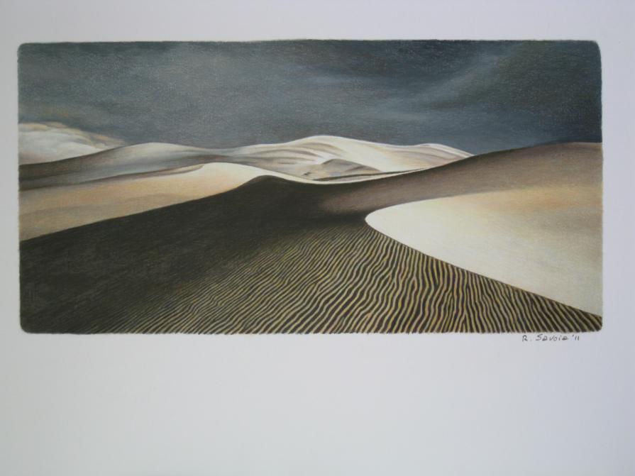 nuvole scure sul deserto