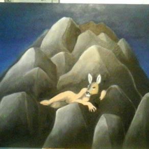 NINFA DELLE ROCCIE CON TESTA DI CAPRIOLO