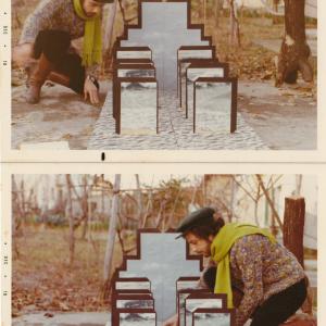 Mare con ombra - opera tridimensionale / materiali vari - 1970