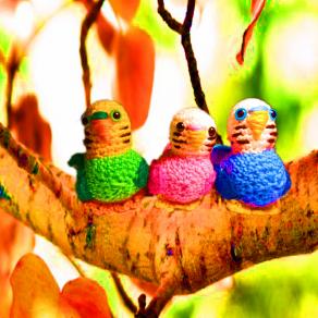 " Tre simpatici pappagallini " amigurumi...!!! " Tre simpatici pappagallini " amigurumi...!!!