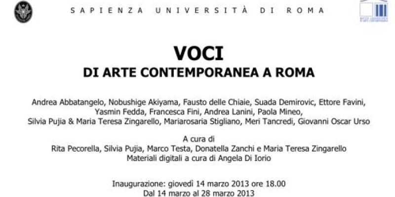 VOCI di arte contemporanea a Roma