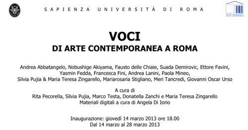 VOCI di arte contemporanea a Roma