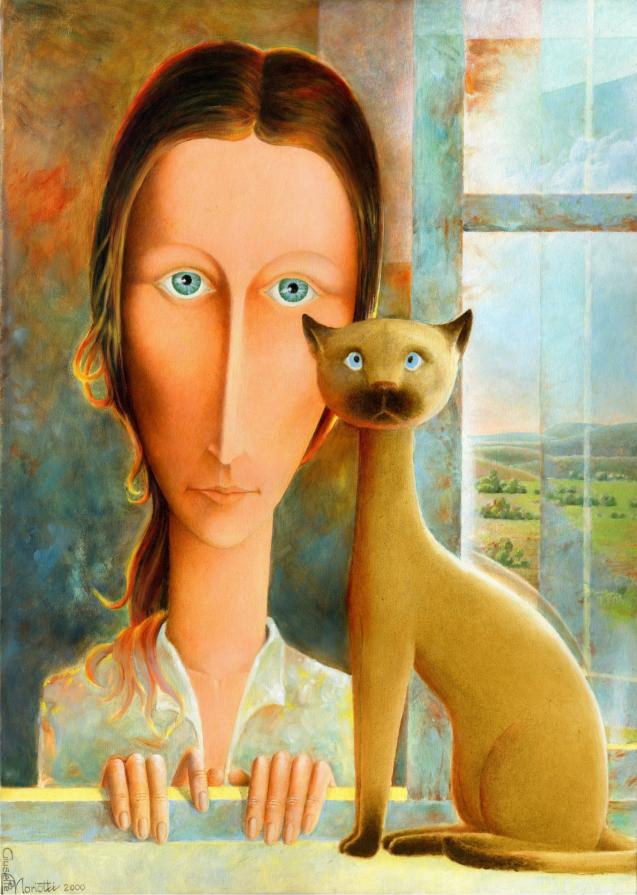 Virginia at the window