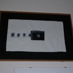 NEW ENTRY IN MY PRIVATE COLLECTION, "Studio degli opposti", 33x48, by my friend YVET.