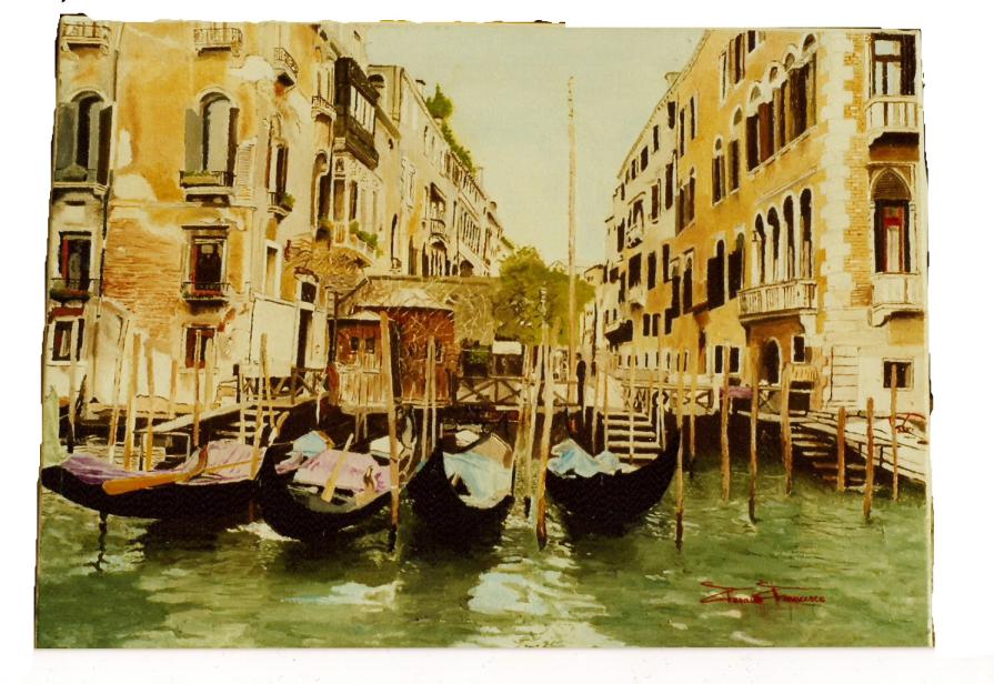 Venezia: gondole a riposo