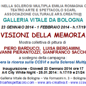 Invito Mostra collettiva "Visioni della Memoria" a Bologna Galleria Vitale da Bologna Invito Mostra collettiva "Visioni della Memoria" a Bologna Galleria Vitale da Bologna