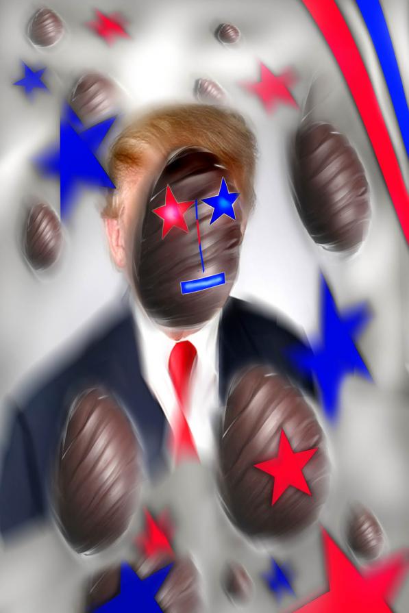 nella terra dei Cartoon il futuro president augura un Happy Easter.by maurino