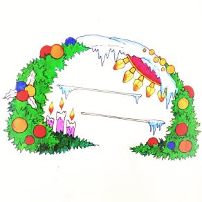 Un arco di festività.. dove la neve incontra il calore delle fiamme...