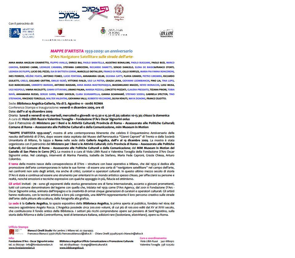Mappe D'Artista 1959-2009