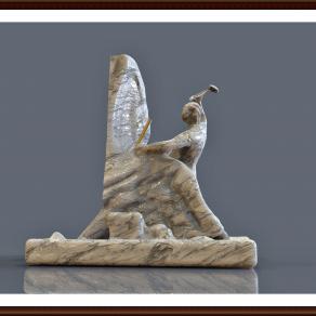 Il Cavatore - fuso nella sua materia