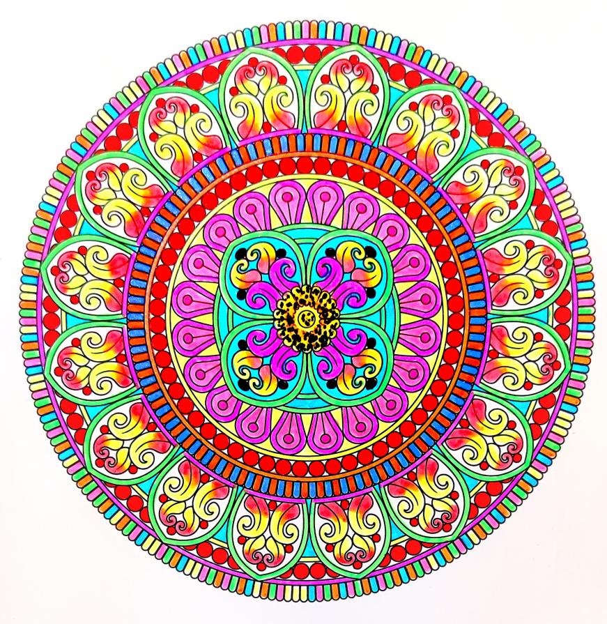 Ogni linea un passo, ogni colore una emozione, nel centro la pace." ...!!!