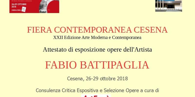 Artista Fabio Battipaglia partecipa alla Fiera d'Arte di Cesena con Artexpò Gallery