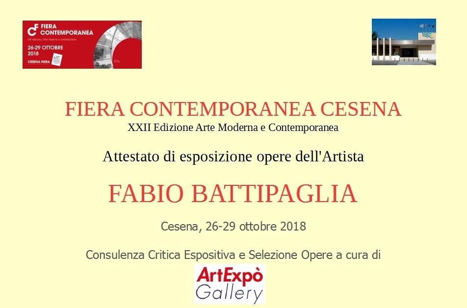 Artista Fabio Battipaglia partecipa alla Fiera d'Arte di Cesena con Artexpò Gallery
