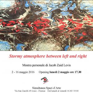 Stormy atmosphere between left and right