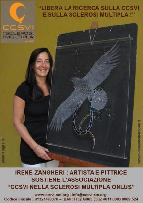 La pittrice e artista Irene Zangheri aderisce alla campagna "Libera la Ricerca sulla CCSVI e sulla S La pittrice e artista Irene Zangheri aderisce alla campagna "Libera la Ricerca sulla CCSVI e sulla S