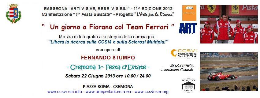 Banner Mostra personale di Fernando Stumpo in Piazza Roma Cremona