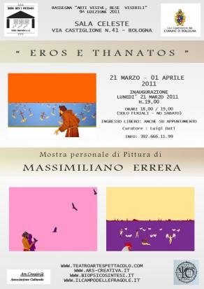 Locandina Mostra Massimiliano Errera Sala Celeste Bologna Locandina Mostra Massimiliano Errera Sala Celeste Bologna