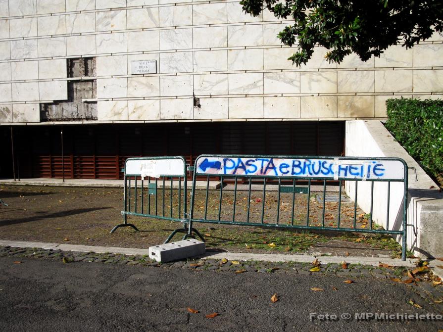 Viale della Pittura e pasta e bruschette