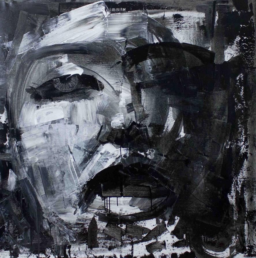 Fabio Modica | Marylin - mixed media on canvas - cm 150x150 | 59x59 inches | Aberson Exhibits - USA