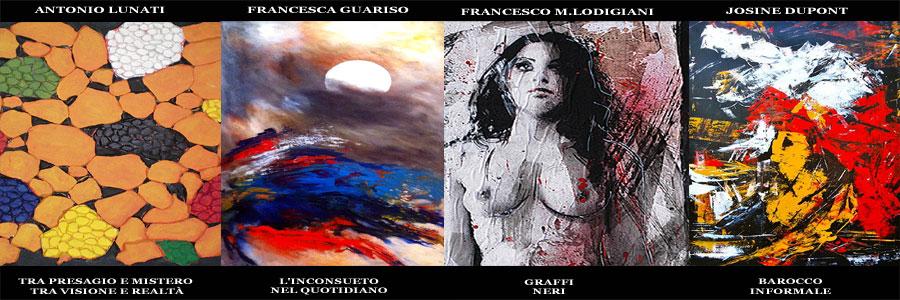 Mostra personale Lodigiani, Dupont, Guariso, Lunati