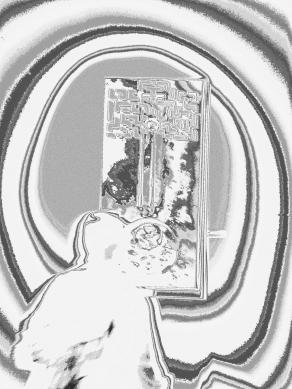 Davanti all'immagine.