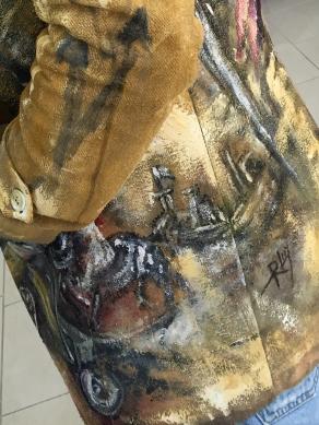 CAPPOTTO DIPINTO A MANO "PITTIUOMO"Firenze 