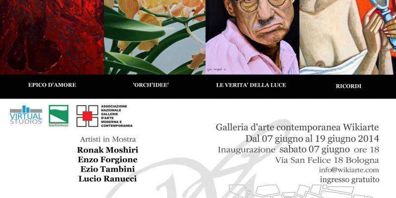 Exhibitions of  E.Tambini, L.Ranucci, R. Moshiri, E. Forgione