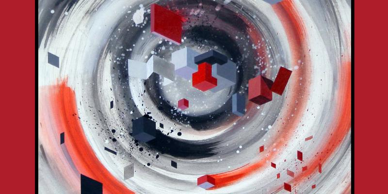 Jacopo Fonte shows painting "The rooms of the time"