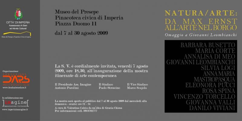 NATURA/ARTE: da Max Ernst all'Arte nel Borgo NATURA/ARTE: da Max Ernst all'Arte nel Borgo