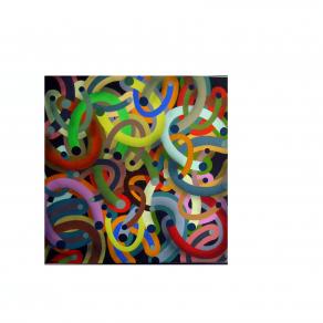 Analogico Intreccio olio su tela    70x70   2004