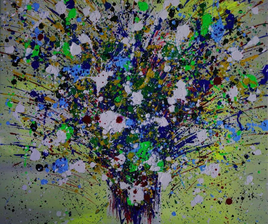 Bouquet in white and blue colors. Bouquet in white and blue colors.