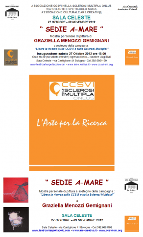 Locandina Mostra Graziella Menozzi Gemignani a favore CCSVI-SM Locandina Mostra Graziella Menozzi Gemignani a favore CCSVI-SM