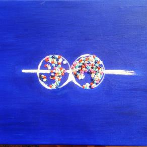 Marianna Merler (Italia) - Come è piccolo il mondo - olio tela - 70 x 50