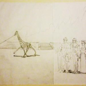 Zarafa is presented to the King at St. Cloud, Paris