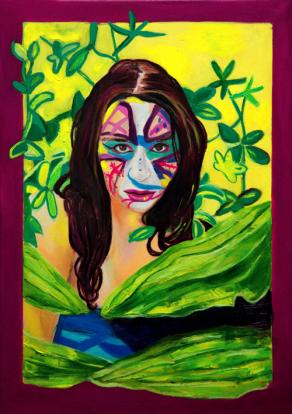 "Autoritratto con una maschera"