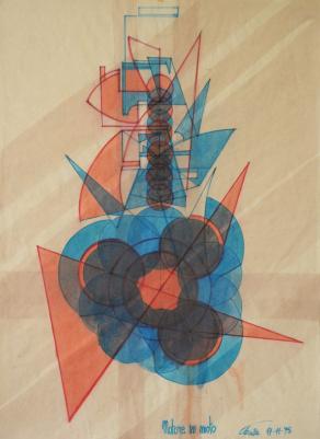 "motore in moto 1" dipinto di Gianni Pelassa