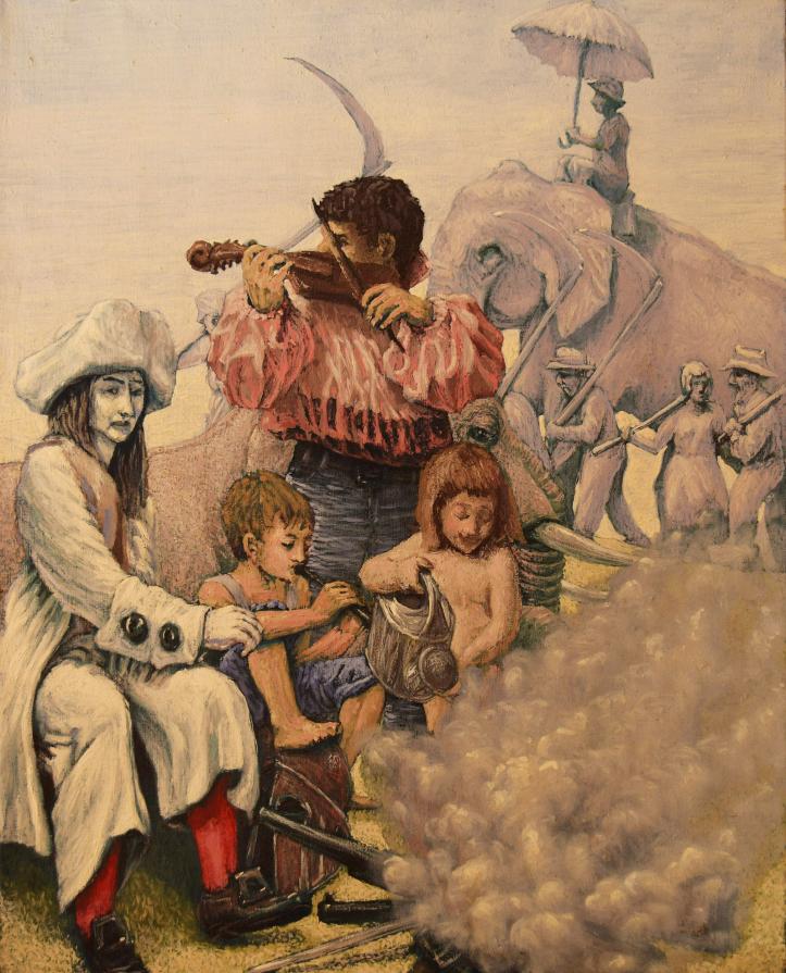 working on a country lane. oil on canvas. cm. 60 x 74.5. 2019. working on a country lane. oil on canvas. cm. 60 x 74.5. 2019.