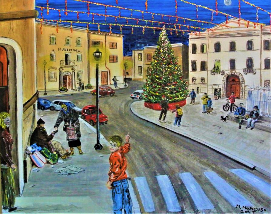 Natale Insieme (2021) - olio su tela - cm 50 x 40 Natale Insieme (2021) - olio su tela - cm 50 x 40